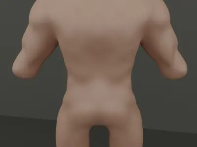 Male Muscular Alien Low-poly 3D model