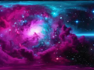 HDRI Space Nebula Low-poly 3D model