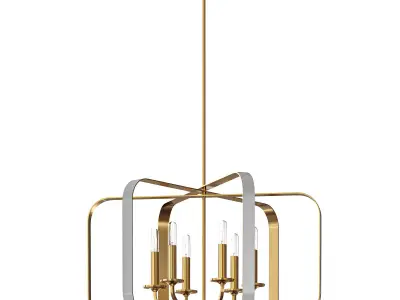 Aureum Wide Pendant By Minka Lavery 3D model