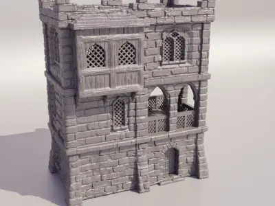 Traditional Desert House Tabletop Terrain 28 mm 3D print model