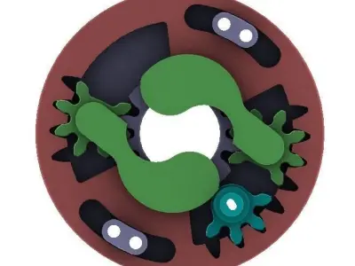 3D Printable Iris mechanism-3DP2BLROD10A Free 3D print model