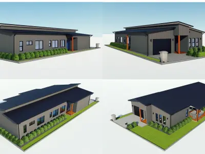 Australian Houses Set 1 3D model
