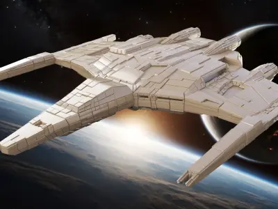Star Ship Clay 3D model