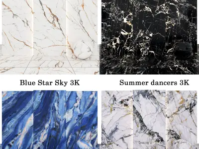 Marble 68 - Fusion-Origines-Summer dancers-Blue Star sky Texture
