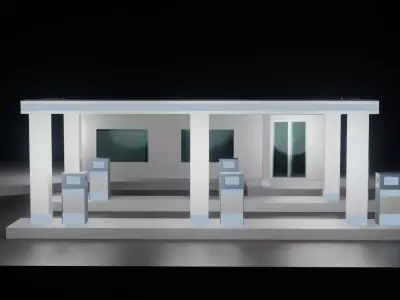 Gas Station 3D model