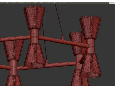 HOUSTON CHANDELIER Low-poly 3D model