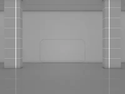 Sci Fi Warehouse 3D model 14