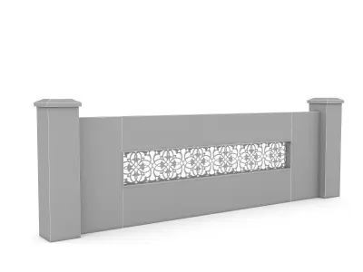 3D garden wall 3d model model Low-poly 3D model