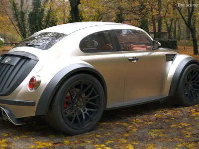  Volkswagen Baja Concept Rally Style Vehicle Silver Rigged for Maya 