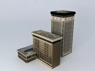 Tower of Bank Syariah Mandiri 3D model