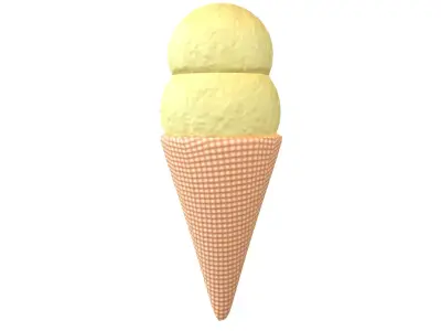Ice Cream Cone v3 006 Low-poly 3D model