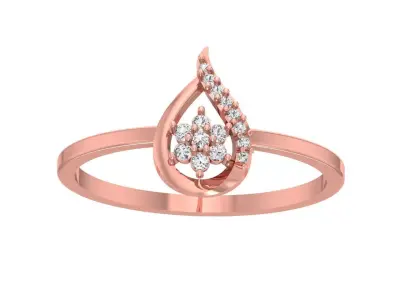 Solitaire Wedding Engagement Women Band Rings 3D print model