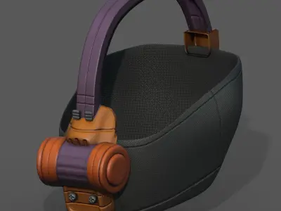 Gas mask helmet scifi futuristic space  Low-poly 3D model