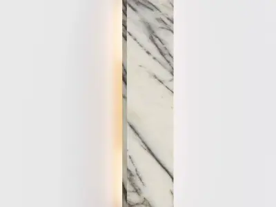  Canti Calacatta Viola marble aged brass rectangular wall light 3D model