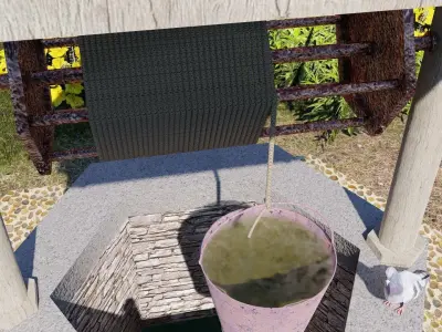 WATER WELL Low-poly 3D model