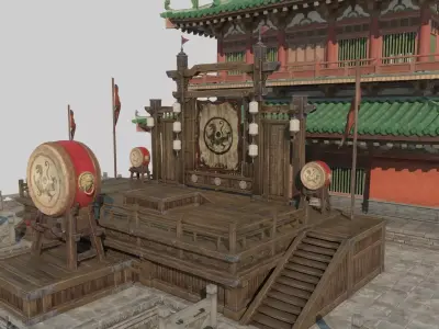 Asian Ancient Architecture Competition Field 3D model