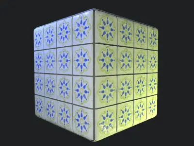 Stylized Portuguese Tiles Material 03 Texture