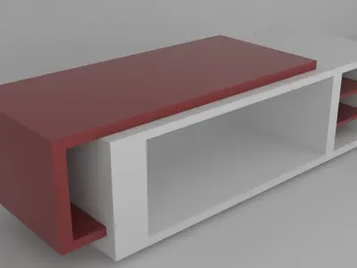 Modern coffee table Low-poly 3D model