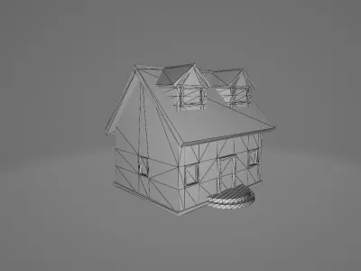 lowpoly house2 house Low-poly 3D model
