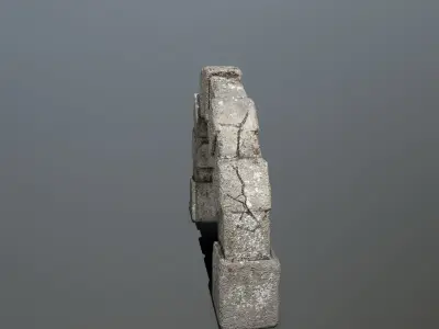 archway 3 stone arch Low-poly 3D model