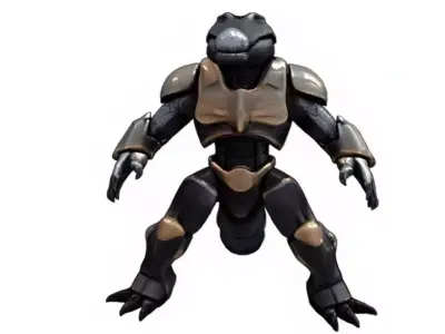 Armored Crocodile Mech Warrior Sci-Fi Low-poly 3D model