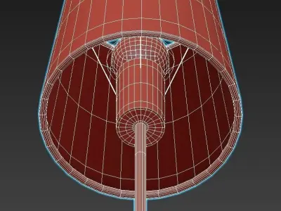 CONSOLE floor lamp with linen shade 3D model