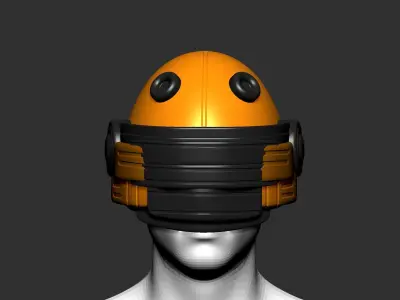 helmet high poly sculpt 3d printable ver 7 3D model 3D model 175
