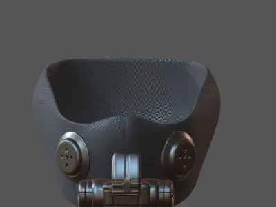 Gas mask helmet 3d model scifi Low-poly  Low-poly 3D model