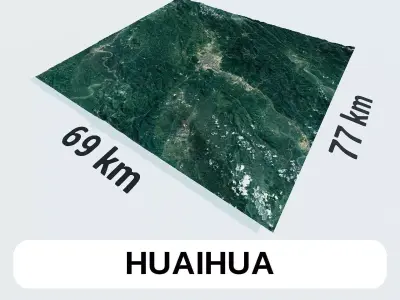 Huaihua China City Landscape 3D Model 3D model