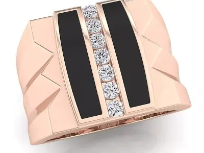 Small fancy mans ring 3D print model