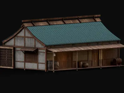 Japanese Realistic Building 3D model