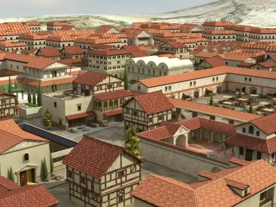 Ancient Town Low-poly 3D model