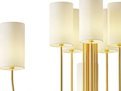 Hudson Valley Harlem 10 Light Chandelier 3D model