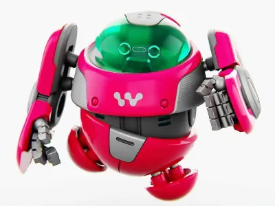 DRONE BOT S-2000 RIGGED 3D model
