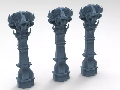 Ancient Crete pillar 3D model