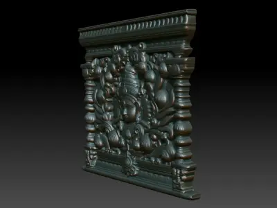 Indian Temple Wall basrelief 05 240613 3D print model
