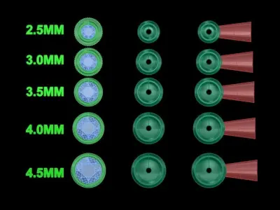 BEZEL STUD DIAMOND EARRING MIX SIZES 3D print model