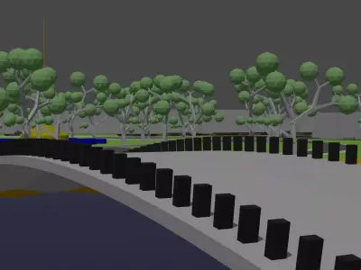  Park in the city 3D model