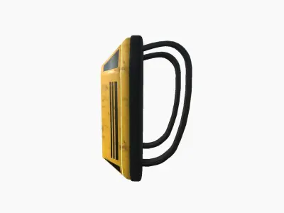 SciFi Backpack E02 Yellow - Fashion Character Design Low-poly 3D model
