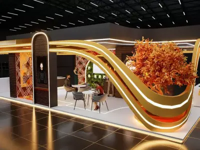 Booth design 3 Low-poly 3D model