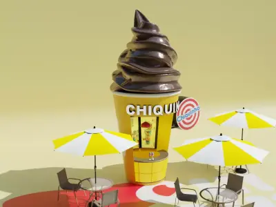 Scene Arch Chiquinho Ice Cream Free low-poly 3D model