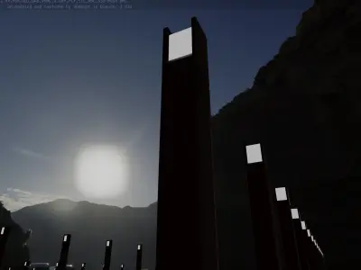 Street Light 8 Bollard 800mm Dark Red Version 4 Low-poly 3D model