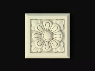 rosette flower 3D model 11