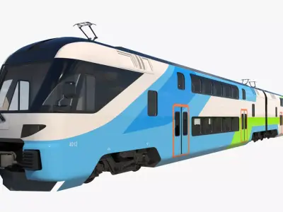 Stadler Dosto Double Decker Passenger Train 3D model