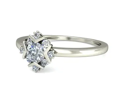 Women Wedding Engagement Ring 3D print model 18