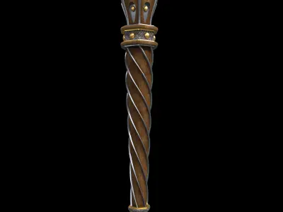 TORCH pair of swords Low-poly 3D model