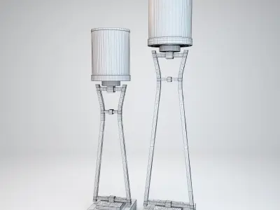 Candlesticks Decorative set 3D model
