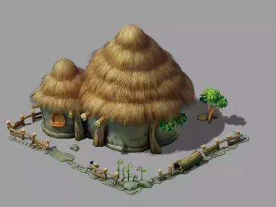 Snow White Cottage 03 3D model