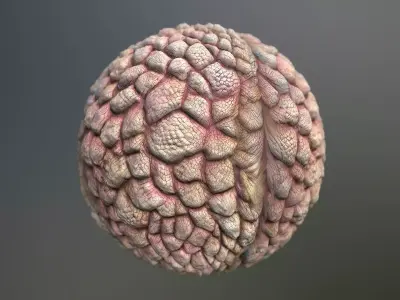 Material Skin Monster 33 Seamless PBR Texture Texture