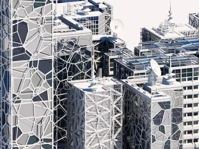 Futuristic Skyscraper Collection H 1 3D model